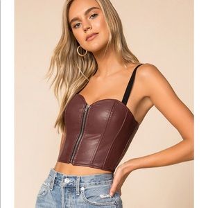 cherice zip front bustier